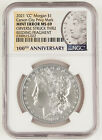 Morgan 2021 CC $1 Silver NGC MS69 Mint Error OBV Struck Thru & Reeding Fragment