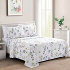 Rayon from Bamboo Printed Soft Bedding 6 Piece Sheet Set, Colorful Floral Forest