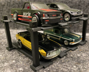 1pc Quad Hot wheels, Jada, Matchbox car lift stand Display 1:64 3DPrinted Black