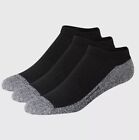 Hanes Premium Men's Cushioned No Show Socks - Black 6 pair Men's shoe 6-12