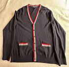 Brooks Brothers Extra Fine Merino Wool Sweater Cardigan Style In Navy Blue