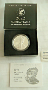 2022 Proof Silver American Eagle w/ Box/ COA
