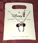 Disney Parks Minnie Mouse Ears Headband Necklace With Swarovski Crystals NEW