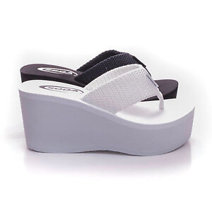 New Womens Sandals Wedge Shoes Platform Heels Thong Flip Flops Soda OXLEY-S