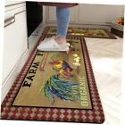 Farmhouse Rooster Kitchen Rugs Cushioned 17.3 x 28 in +17.3 x 47 in Rooster 1