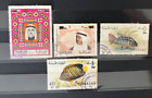 Middle East UAE Sharjah 4 revalued commercially used stamps - scarce