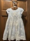 Dress Girls Size 5 Light Blue Tulle/ Lace Boutique Pippa & Julie Short Sleeves