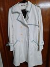 • Coach Brand White Belted Trench Coat Jacket Women's Size 8