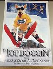 1987 Bud Light Spuds Mackenzie Poster Hot Doggin’ Skiing Party Man Cave VTG