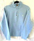 Ralph Lauren Polo Men's Pullover SWEATER Blue Size EXTRA LARGE 1/4 ZIPPER