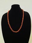 Carnelian Necklace Carved Melon Shape Beads With 14k Gold Clasp