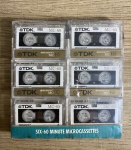 NEW TDK 6-Pack MicroCassettes Blank MC90 Micro Audio Cassette Tapes