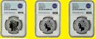 2022 Morgan O, Peace S,D Silver Dollar 3 coins set  NGC RV PF 70 First DAY FIJI