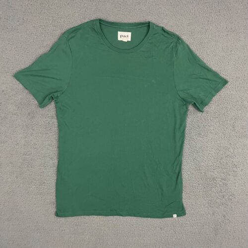 pact T-Shirt Mens Large Green Organic Cotton Casual Adult