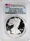 2021-S Silver American Eagle Proof Type 2 PCGS PR70 DCAM Deep Cameo $1 Limited