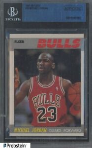 1987-88 Fleer Basketball #59 Michael Jordan Chicago Bulls HOF BGS Authentic
