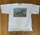 Vintage Saratoga Horse Racing Collection T-Shirt Short Sleeve Men's White XL