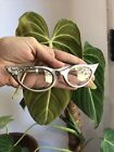 Vintage Victory Alum Cat Eyeglasses 1950s 5 1/2 Silver 44-21 FRAMES