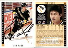 Jim Paek Signed 1993-94 Score #334 Card Pittsburgh Penguins Auto AU