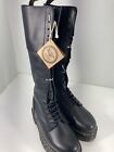 Dr Doc Martens Audrick 20 Eye 20I Tall Knee Boots Women Size 7 Black Leather NWT