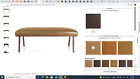 Crate & Barrel Walnut Wood Leather Bench - REDUCED PRICE