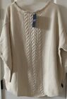Chaps NWT Sweater Women's Plus Size 3X Long Sleeves Color Cream