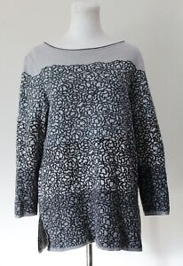 Oleana Norway Silk Wool Grey Black Sweater Ytre Arna XL XXL
