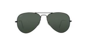Ray-Ban Aviator Black/Grey Green 58mm Sunglasses RB3025 L2823