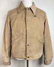 Vintage Wrangler Corduroy Insulated Wool Button Jacket USA Western Mens Medium