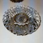 Vintage Art Deco Crystal and Brass Ashtray # 311