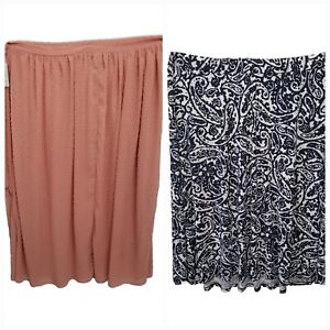 2 Pc Mix Clothing Lot Womens Plus Size 22W Skirt Brands Allison Daley Time & Tru
