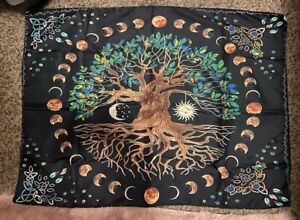 Tree of Life Tapestry Wall Hanging Sun Moon Tapestry Aesthetic Boho New
