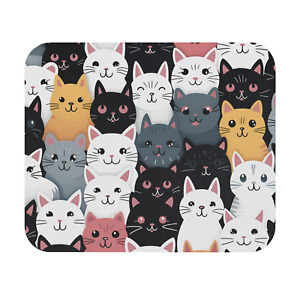 Cats Mouse Pad Kawaii Cute Cat Kitty Faces Cat Lover Computer Mousepad