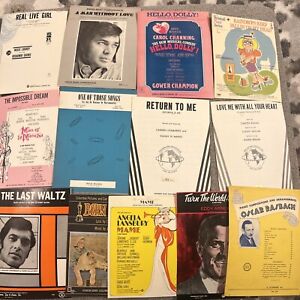 1960 - 1969 Sheet Music Lot Of 13 Single Double Booklet Music ~ GOOD 1960’s