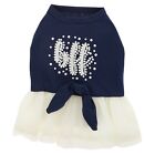 BFF Dog Tutu Dress - LARGE -Navy & White Pearl -Best Friend Forever -Top Paw NWT