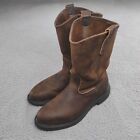 Red Wing Boots Pecos Brown Pull On 1124 Mens US 8.5 D Made in USA Cowboy Leather