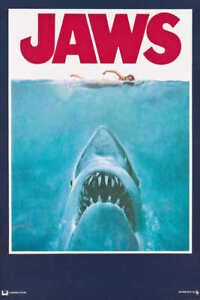 1975 JAWS VINTAGE MOVIE POSTER PRINT 24x16 9MIL PAPER