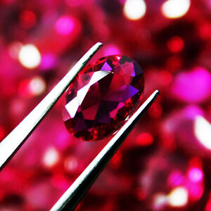 Natural Red Ruby CERTIFIED 1 Carat Oval Cut 7x5 mm Loose Gemstone Ring Size