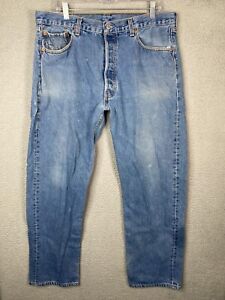 Vintage Levis 501 Jeans Mens 36x30 Blue Straight Fit Denim 90'S Made In USA