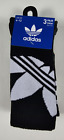 Adidas Trefoil Men's Size 6-12 Crew Socks Black White Gray 3 Pair NWT