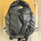 The North Face Surge Luxe Backpack Black metallic zipper laptop compartment