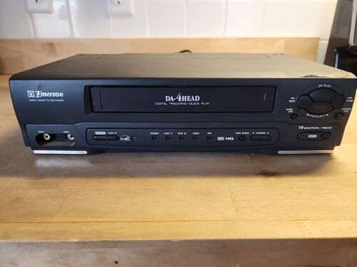Emerson EWV401 DA-4Head VCR Video Cassette Recorder VHS Player TESTED/NO REMOTE