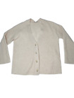 Vince Beige Oatmeal V-Neck Button Down Oversized Wool/Cashmere Cardigan Knit Swe