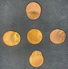 FIVE Dramatic Off Center Broad Strike Lincoln Cent Lot! Uncirculated Errors