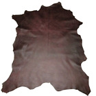 Brown Distressed Waxed Goatskin Leather Hide Bookbinding Very Thin 1 oz