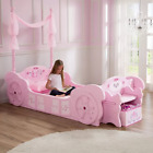 Disney Princess Plastic Carriage Convertible Toddler To Twin Bed Storage Bench P