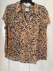 Cabi New NWT Lynx Top #6090 Leopard brown ivory black gold Large Was $86