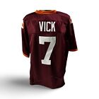Michael Vick Unsigned Virginia Tech Maroon Custom Jersey Size XL