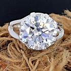 RARE 6.00 Ct Certified White Diamond Ring, 925 Silver! Great sparkle- VIDEO