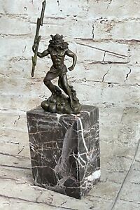 Bronze Marble Statue Atlantis POSEIDON Neptune Sea God Sculpture Figure gIFT